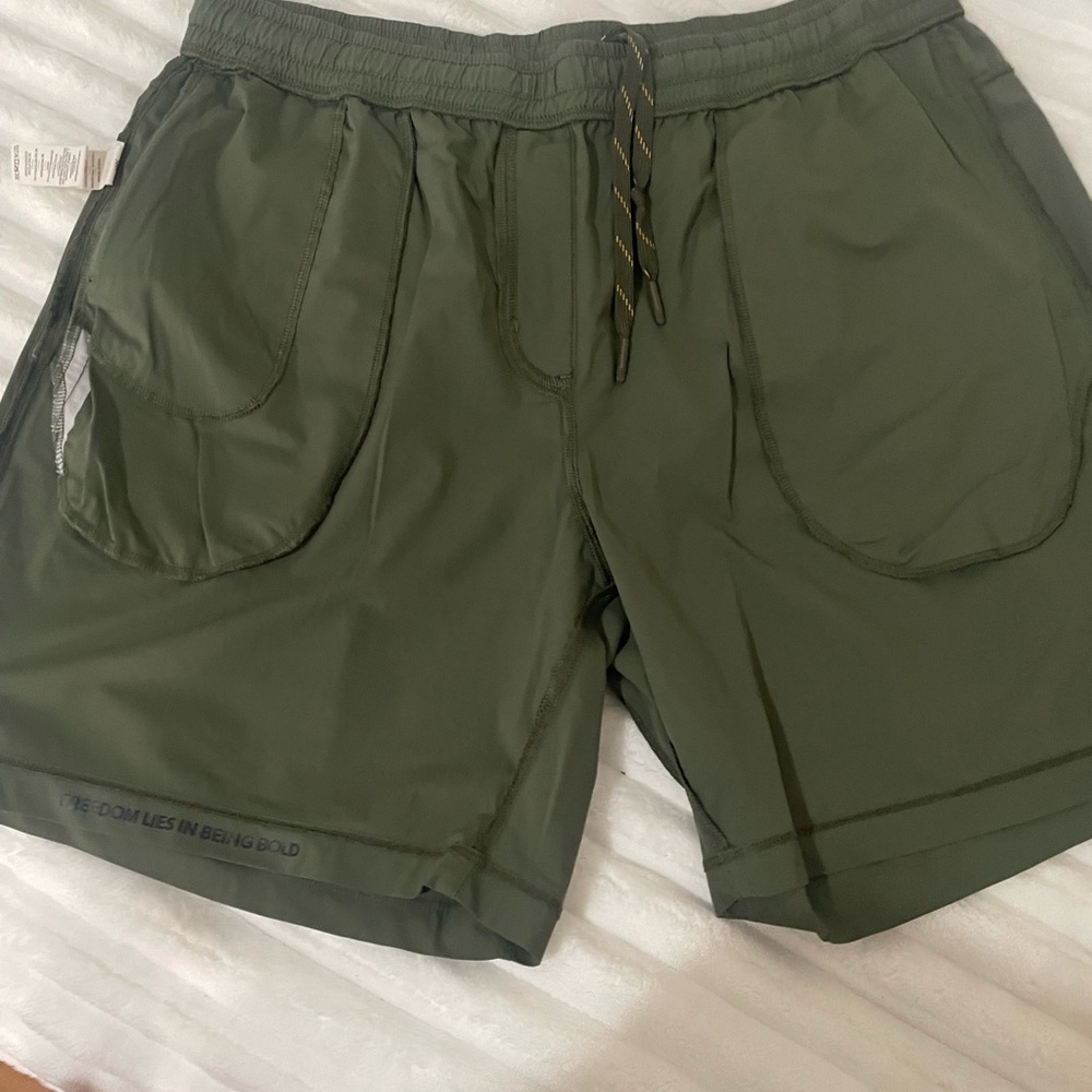 RHONE Olive Green Performance Drawstring Shorts - image 14